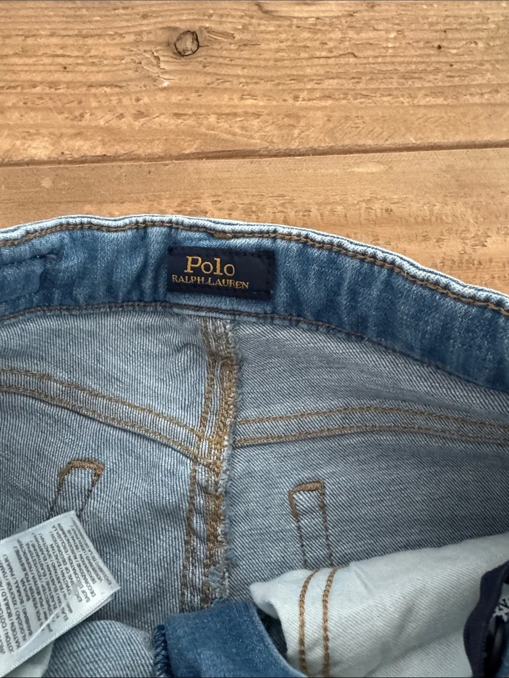 Ralph Lauren Light Blue Distressed Skinny Jeans